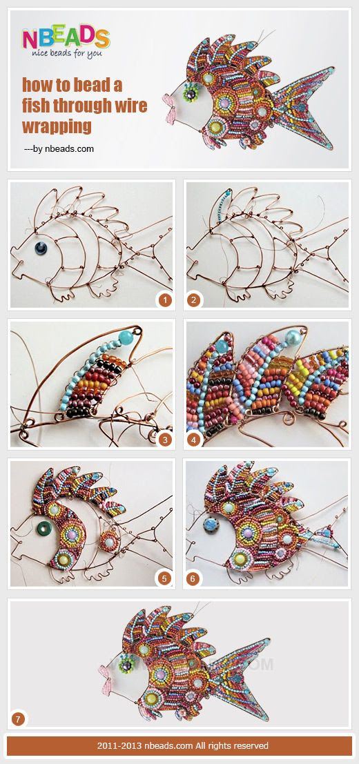 Summary: Let's learn wire wrapping techniques today. The following craft making process pictures show you how to bead fish. Try and add these cute and colorful beaded fishes to your home #decor.#diy Summary: Let's learn wire wrapping techniques today. The following craft making process pictures show you how to bead fish. Try and add these cute and colorful beaded fishes to your home #decor.#diy
