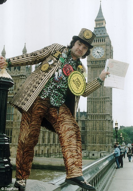 Colourful: Screaming Lord Sutch of the Monster Raving Loony party