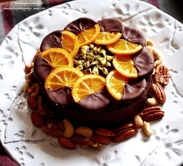 オレンジ ピール チョコ ケーキ 500 トップ画像のレシピ