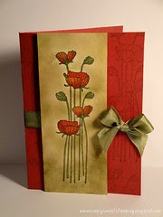 Long stem flowers Sympathy Card