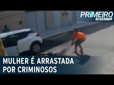 Vídeo: mulher reage a tentativa de assalto e é arrastada pelo asfalto