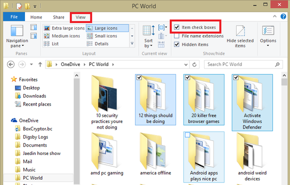 icon check boxes