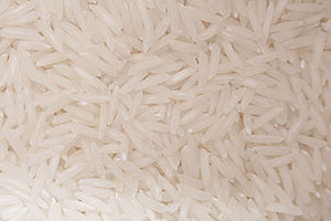Close-up of grains of jasmine rice