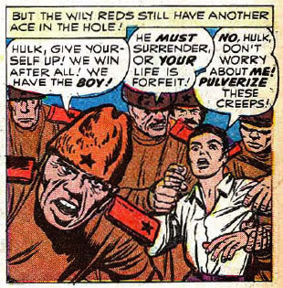 'In Soviet Union, Hulk smashes YOU! Oh wait, that is same as in your country.' (Hulk #4) Just one more of the 5000 hats of Jack Kirby