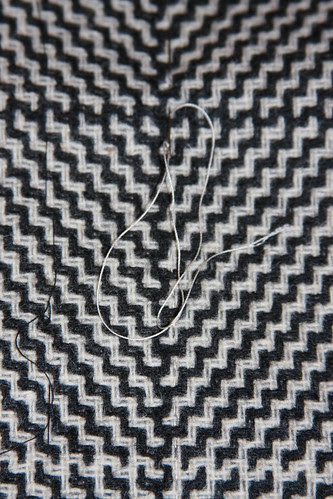 Hand quilting with silk thread