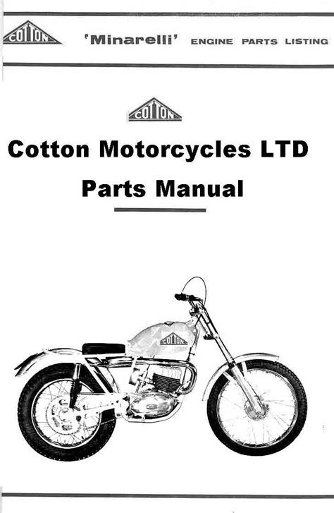 Cotton Motorcycles Manuals By The Manual Man © 2116
