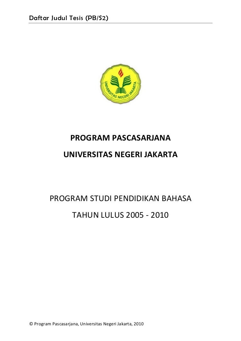 Judul Skripsi Pendidikan Bahasa Inggris S1 Ide Judul Skripsi Universitas