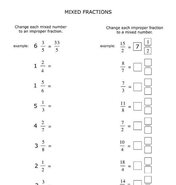 Fractions Worksheets Grade 8 - GRETA INFO