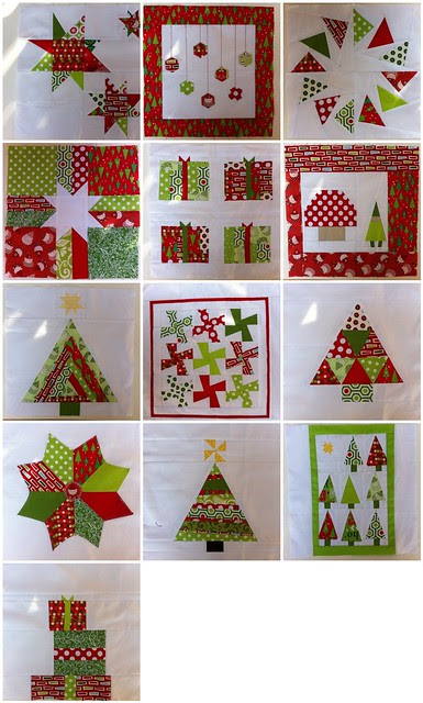 Christmas quilt blocks
