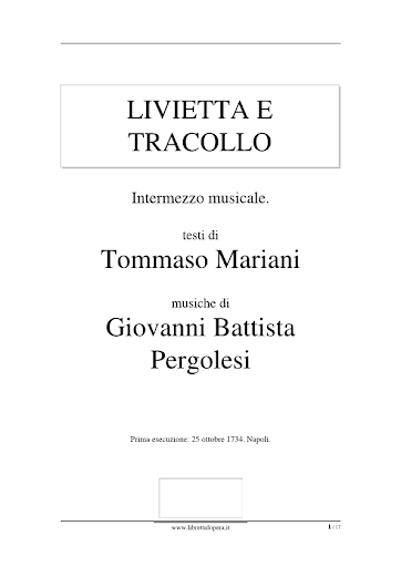 Livietta e Tracollo (1734) - PDF