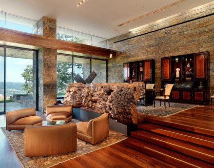 NYLANY: Modern Wood mixed Stone House Style