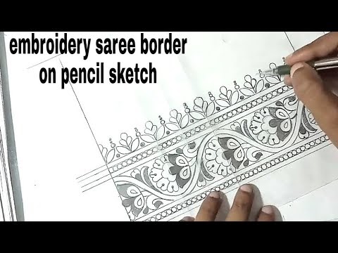 Featured image of post Peacock Saree Border Drawing : Extend one long and one short curved line from the head, outlining the gracefully curving neck.