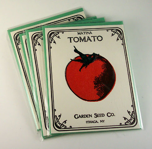 Tomato letterpress cards