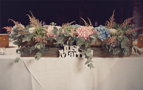 rustic top table wedding