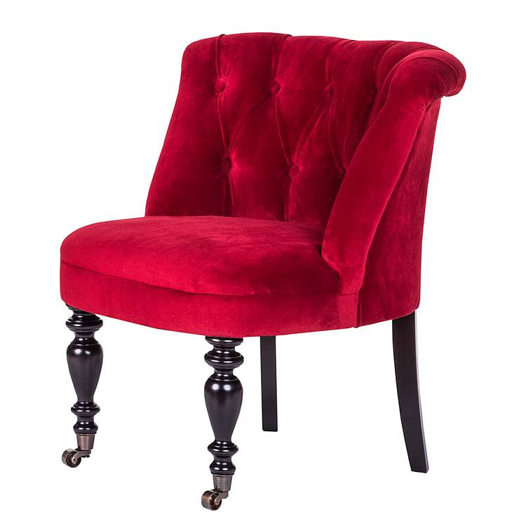 Sessel Claire - Samtstoff Rot