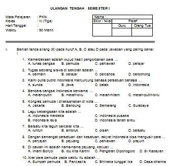 Soal Latihan Pkn Kelas 2 Sd Semester 1 - Siswa Populer