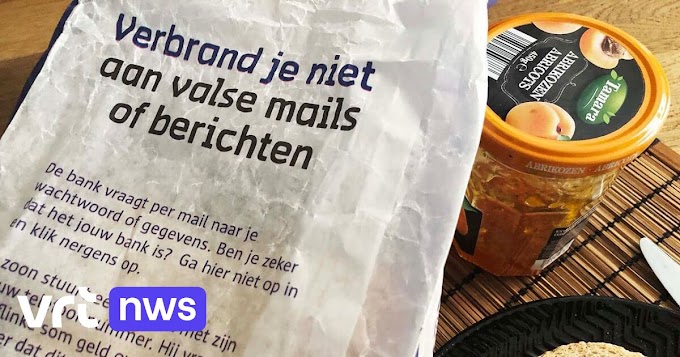 Politie Antwerpen zet tips tegen internetcriminaliteit op broodzakken