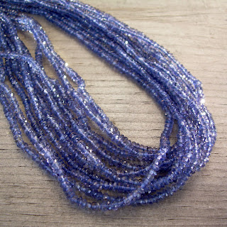 iolite rondelle beads