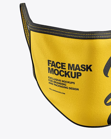 Download Free Fabric Mask Face Mask Mockup Free Face Mask Mockup In Apparel PSD Mockup Template