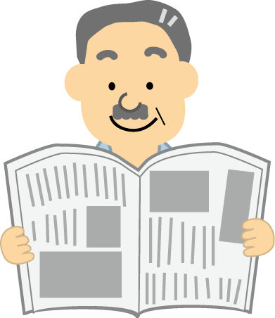 トップコレクション 新聞を読む イラスト 無料の印刷可能なイラスト素材
