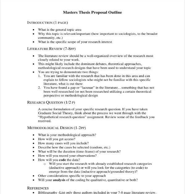 Master Thesis Proposal Example Pdf - Thesis Title Ideas for College