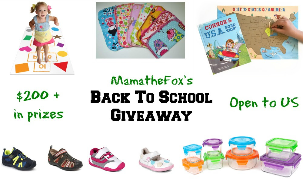 Back-to-School Giveaway, $200+ in Prizes, Ends 9/1 - Nanny to Mommy