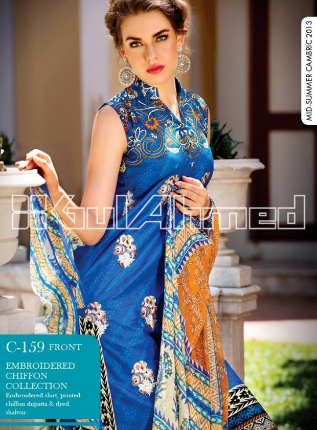 Mid-Summer-Cambric-Collection-2014-Gul-Ahmed-Printed-Embroidered-Fashionable-Dress-for-Girls-Women-12 Mid-Summer-Cambric-Collection-2013-Gul-Ahmed-Printed-Embroidered-Fashionable-Dress-for-Girls-Women-12