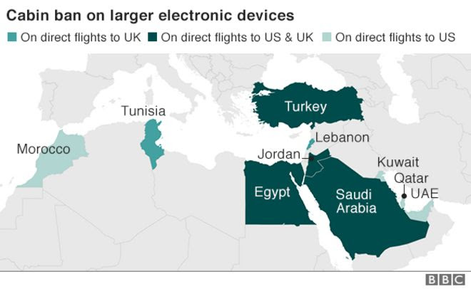 Map of affected countries