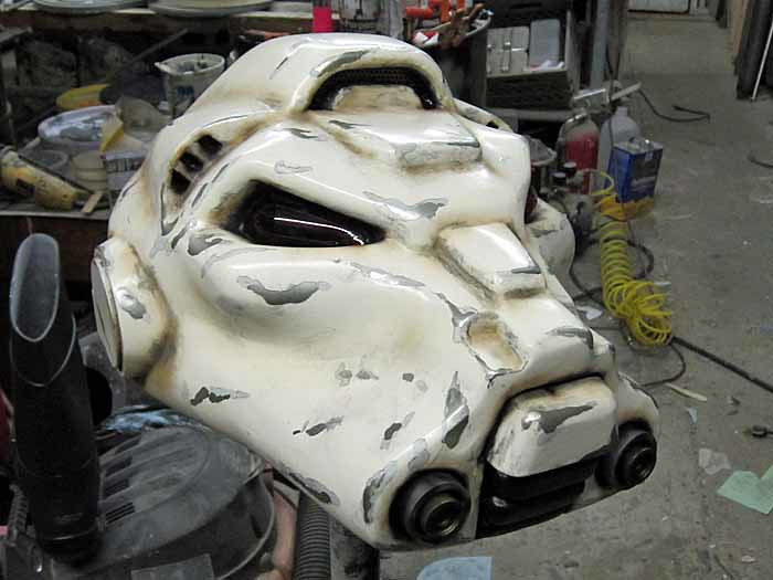 SM Terminator Helmet Airbrushed Angle