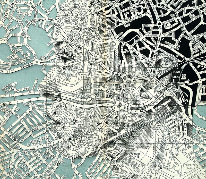 Elaborate New Portraits Drawn on Vintage Maps by Ed Fairburn Elaborate New Portraits Drawn on Vintage Maps by Ed Fairburn portraits maps drawing