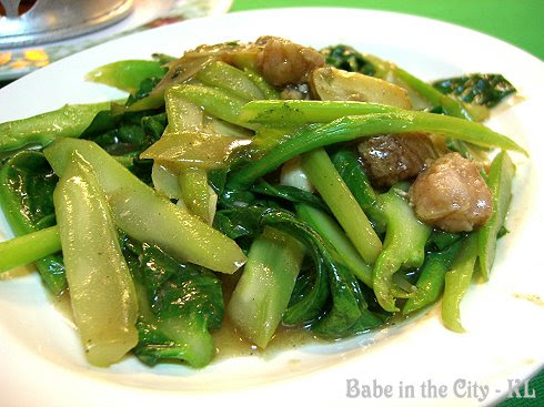 KT - Stir-fried Kai Lan with Salted Fish (RM12)