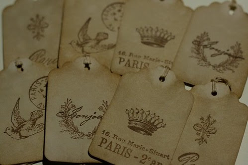 Coffee stained tags