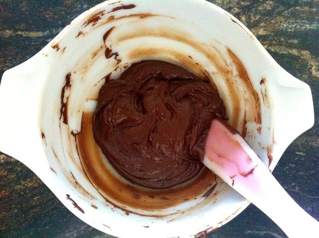 Brownie Batter Folded Together