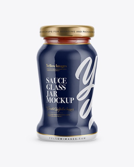 Download Free 120g Glass Jar In Shrink Sleeve With Tomato Sauce Packaging Mockups Best Psd Packaging Mockups Template SVG Cut Files