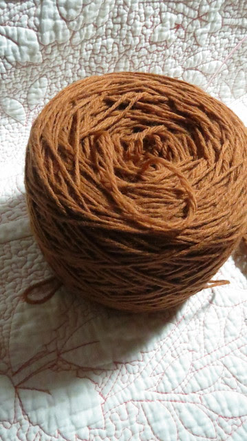 brown worsted weight wool