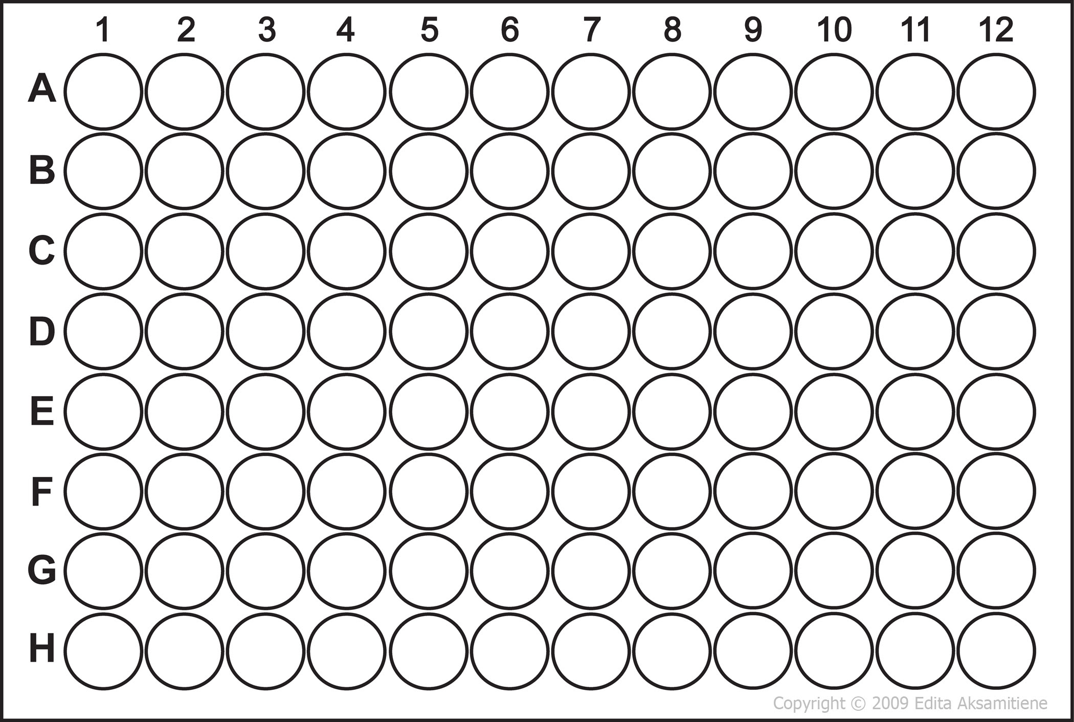 96 Well Plate Template Printable