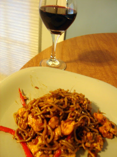 Yaki Soba & Red Wine