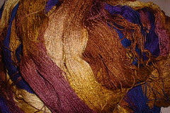 dyed handspun silk