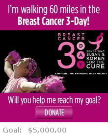 Help me reach my goal for the Dallas/Fort Worth Breast Cancer 3-Day!