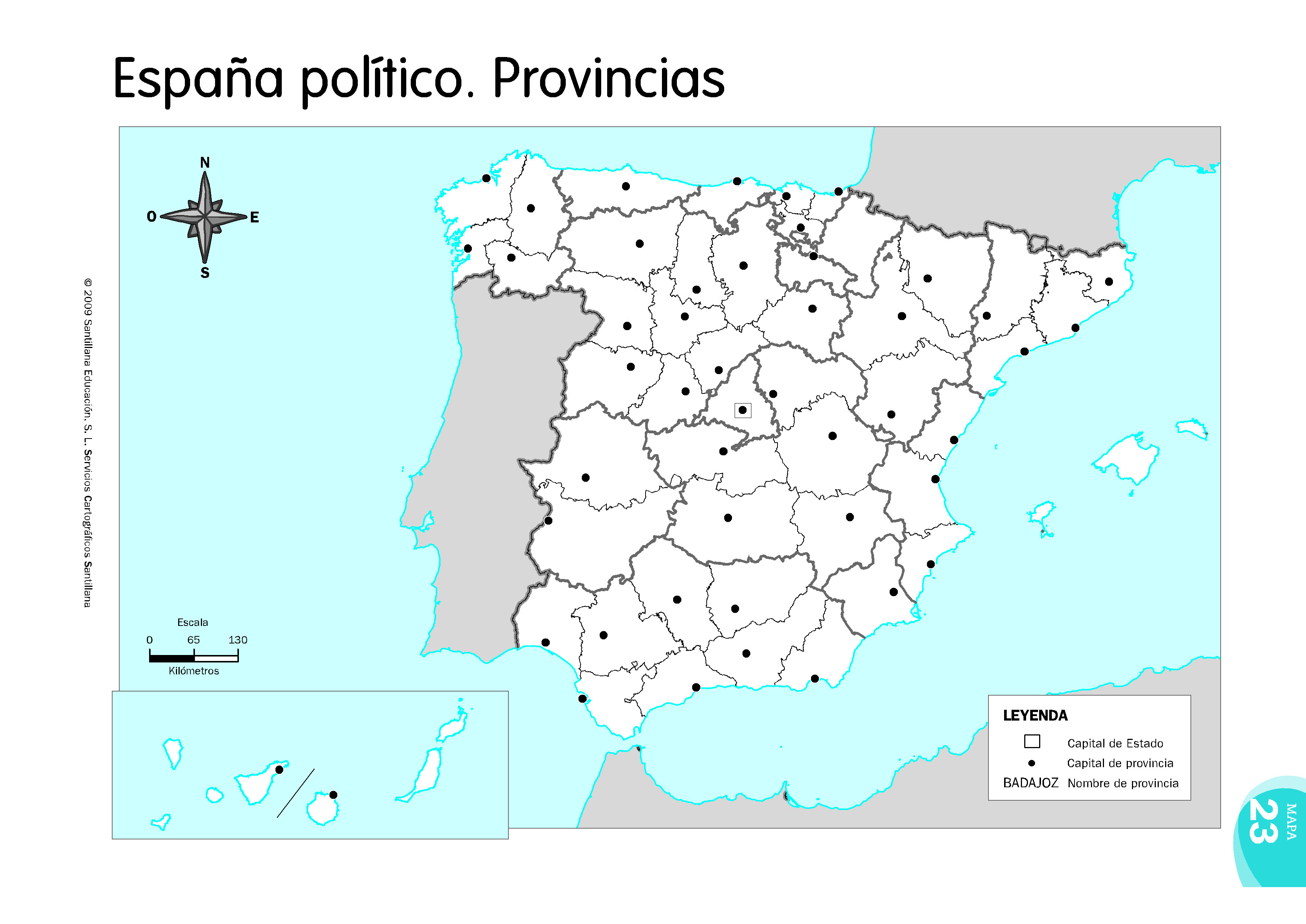Geografía Política Geografia Politikoa Mapa Mudo De España