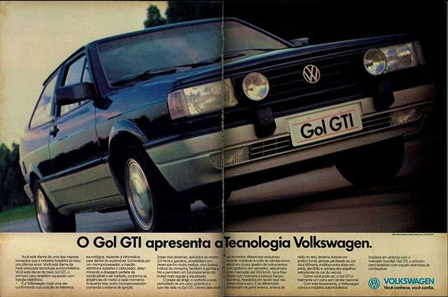 O Gol GTI apresenta a tecnologia Volkswagen.