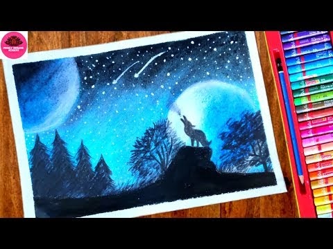 Featured image of post How To Draw Moonlight Scenery With Oil Pastels / Camlin supreme oil pastel(50 shades) amzn.to/2whf36k 2.