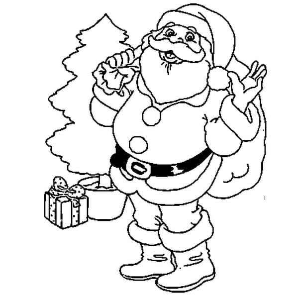 Coloriage204: coloriage de noel gratuit a imprimer pere noel