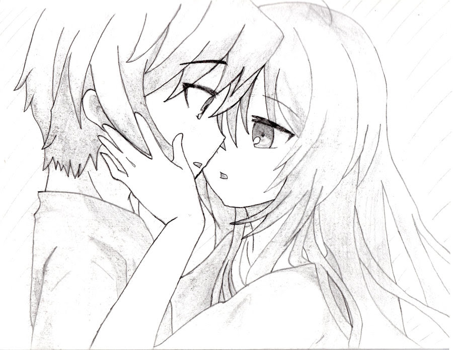 Featured image of post Anime Outline Drawing Couple Simple pencil and cheap colour pencil on a4size paper