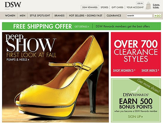 dsw shoes online website