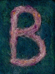 Alphabet ATC or ACEO Available - Needlefelted Letter B