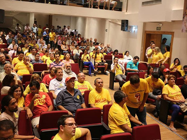 Assembleia aconteceu entre a tarde e noite desta terça no Sindicato dos Bancários do RN (Foto: Divulgação/Sindicato dos Bancários do RN)