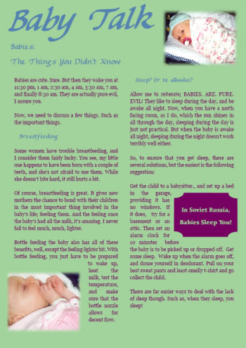 Ashy's Baby Talk page 1 for the 1.618 Weekly