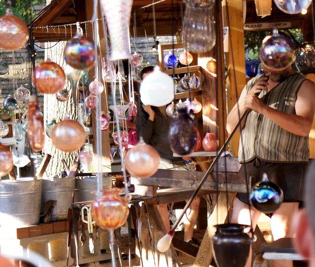 Glassblowing.