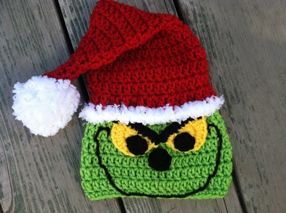 Crochet A Christmas Grinch Hat Pattern